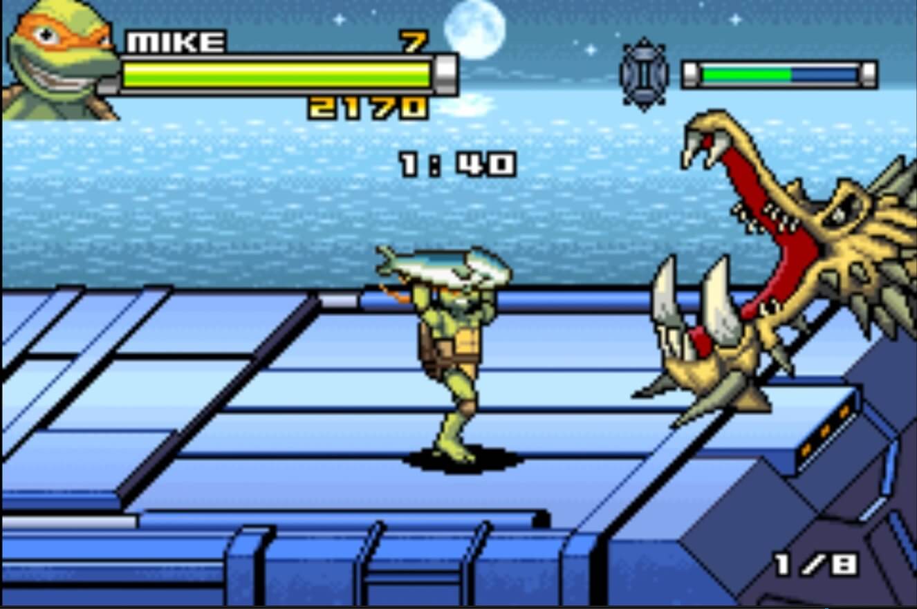 TMNT (2007) - геймплей игры Game Boy Advance